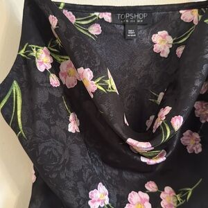 Topshop jacquard slip dress